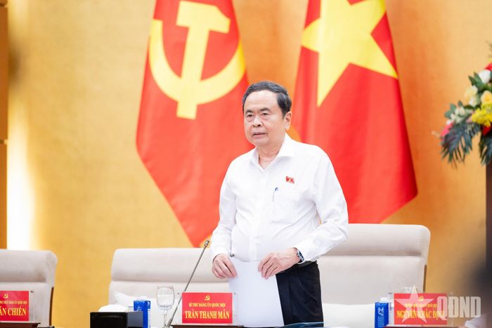Chủ tịch Quốc hội phát biểu tại hội nghị. Ảnh: VŨ HIẾU
