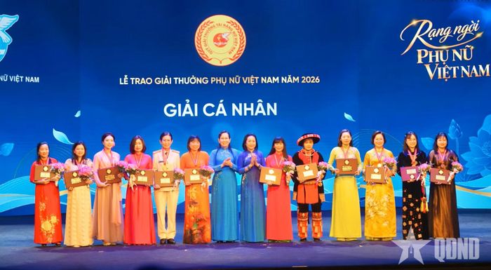12 cá nhân vinh dự nhận giải thưởng Phụ nữ Việt Nam 2026.