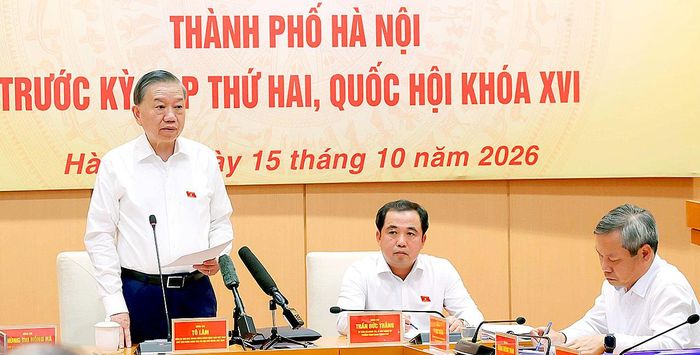 Tổng Bí thư, Chủ tịch nước Tô Lâm phát biểu tại buổi làm việc. Ảnh: TTXVN