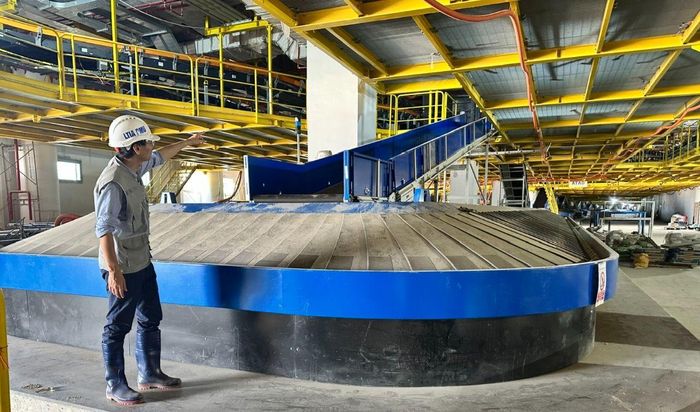  Hệ thống phân loại, xử lý hành lý được xem là một trong những hạng mục phức tạp nhất tại sân bay Long Thành được tích hợp nhiều công nghệ hiện đại. Ảnh: XUÂN TRUNG 