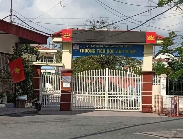 Trường tiểu học An Dương nơi diễn ra sự việc.