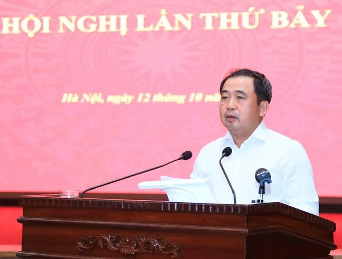 Bí thư Thành ủy Hà Nội Trần Đức Thắng. (Ảnh: Quang Thái)