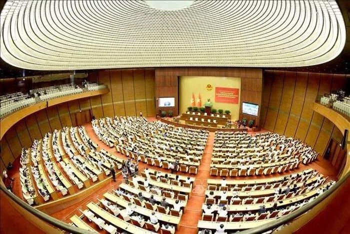 Toàn cảnh hội nghị tại điểm cầu Trung tâm - Phòng họp Diên Hồng, Nhà Quốc hội, Hà Nội. Ảnh: Phương Hoa/TTXVN.