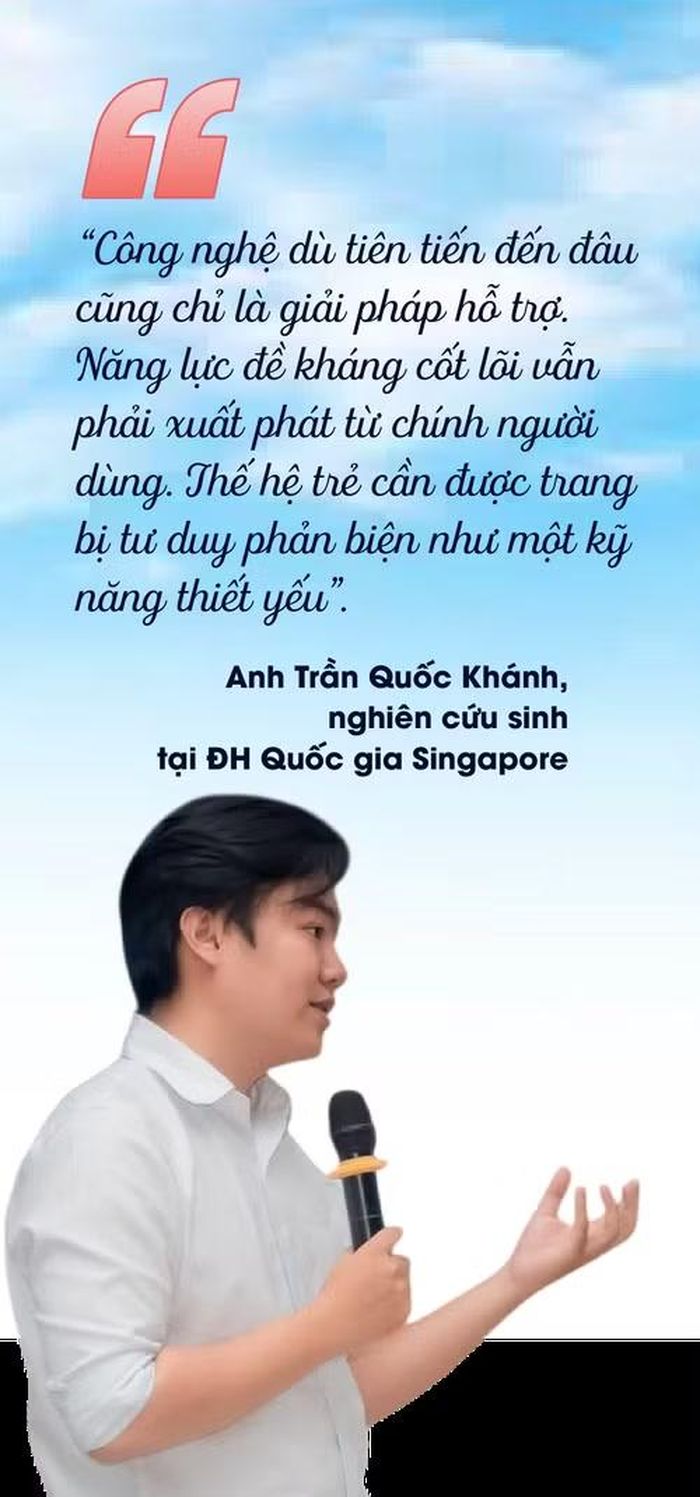 Anh Trần Quốc Khánh tham gia chia sẻ học thuật - cộng đồng Ảnh: NVCC