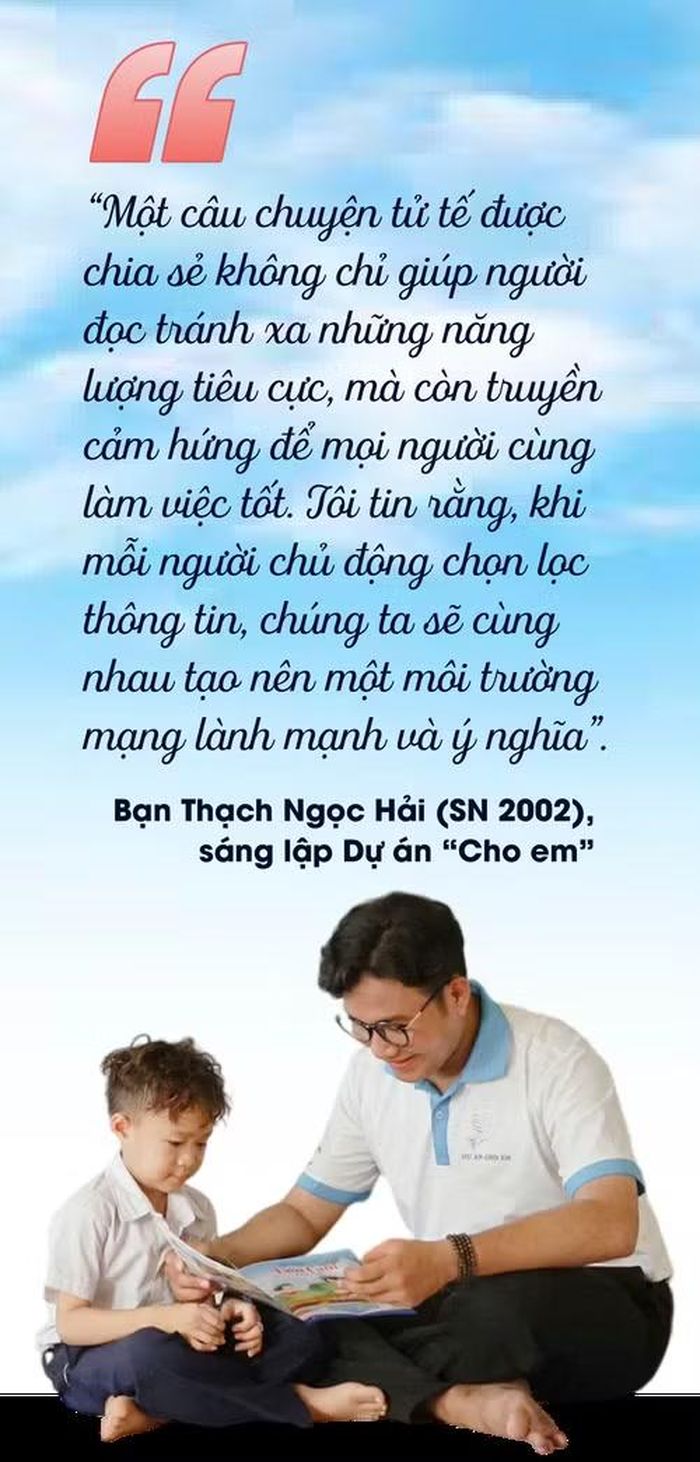 Thạch Ngọc Hải (sáng lập Dự án “Cho em”) xây dựng phòng tự học cho em nhỏ ở vùng xa Ảnh: NVCC