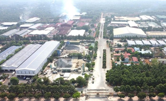 Cụm công nghiệp Tân An nhìn từ trên cao.