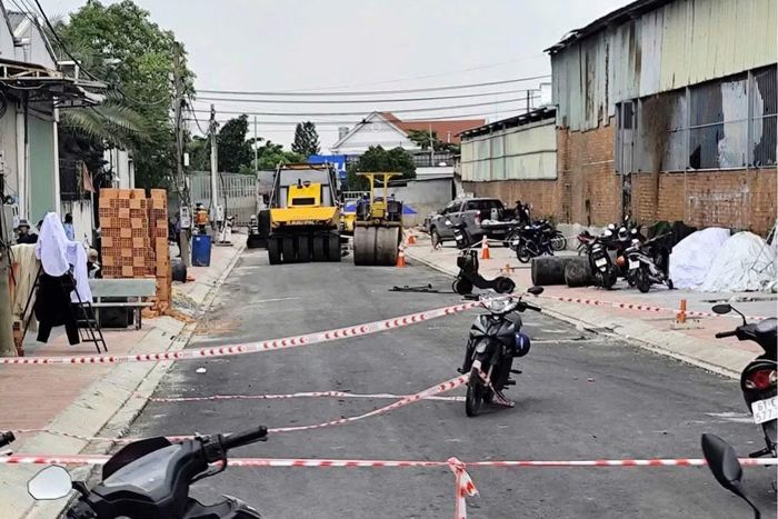 Hiện trường vụ tai nạn. (Ảnh bạn đọc cung cấp)