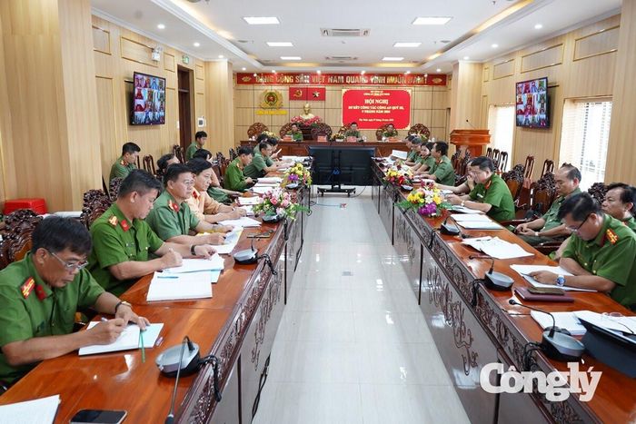 Hội nghị sơ kết công tác Công an Quý III, 9 tháng đầu năm 2026 của Công an tỉnh Tây Ninh.
