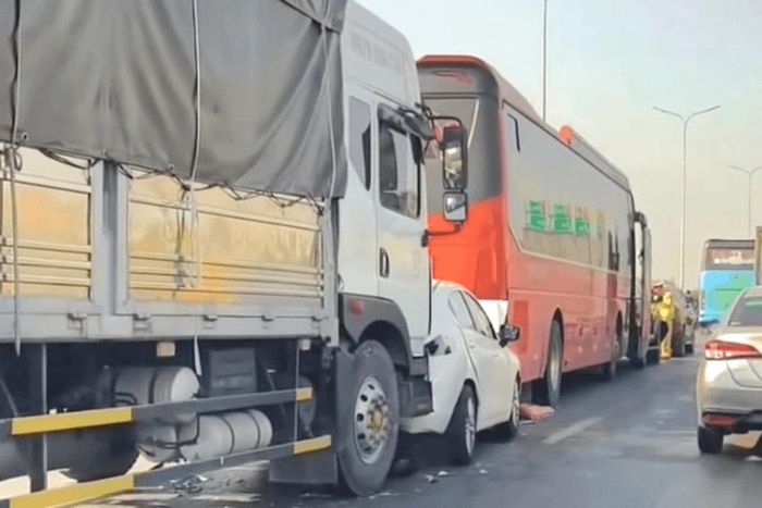 Hiện trường vụ tai nạn - (Nguồn: Cục CSGT).