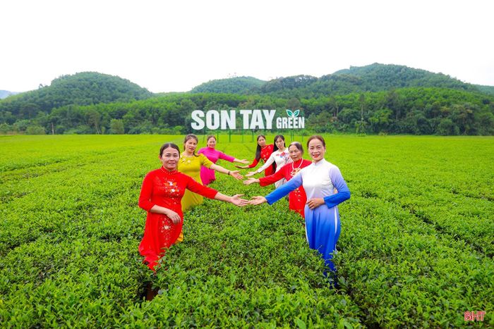 Người dân, du khách đến ngắm cảnh, lưu lại khoảnh khắc giữa không gian xanh.