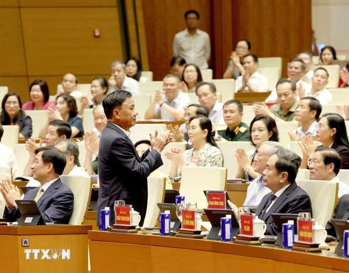 Uỷ viên Bộ Chính trị, Thường trực Ban Bí thư Trần Cẩm Tú dự hội nghị. (Ảnh: Phương Hoa/TTXVN)