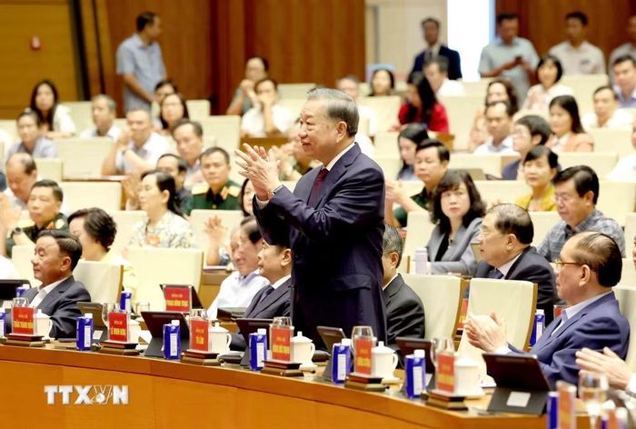 Tổng Bí thư, Chủ tịch nước Tô Lâm dự và chỉ đạo hội nghị. (Ảnh: Phương Hoa/TTXVN)