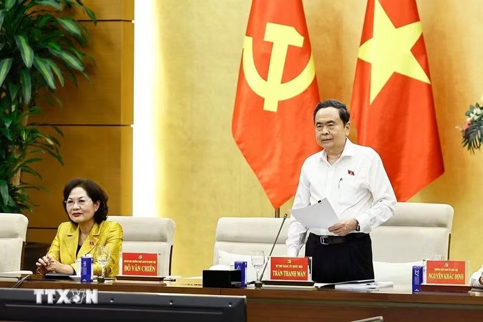 Chiều 16/10/2026, tại Nhà Quốc hội, Uỷ viên Bộ Chính trị, Bí thư Đảng ủy Quốc hội, Chủ tịch Quốc hội Trần Thanh Mẫn chủ trì Hội nghị Ban Thường vụ Đảng ủy Quốc hội với Tổ trưởng Tổ đảng Đoàn đại biểu Quốc hội các tỉnh thành. (Ảnh: Doãn Tấn/TTXVN)