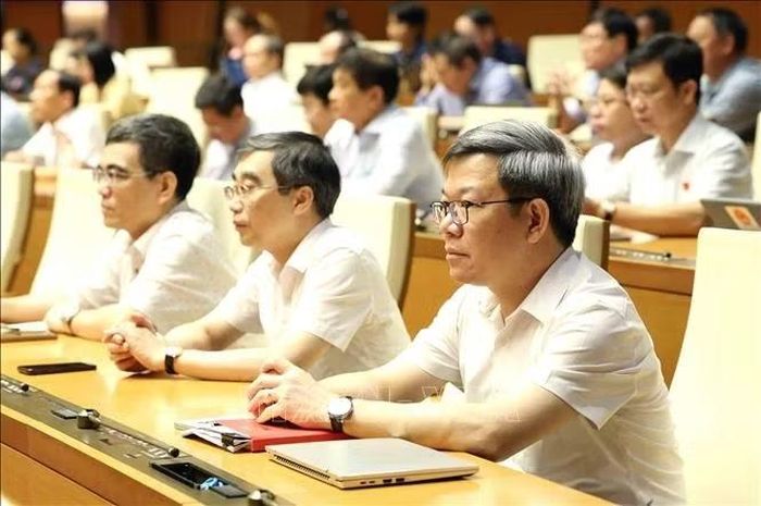 Các đại biểu dự hội nghị tại điểm cầu Trung tâm - Phòng họp Diên Hồng, Nhà Quốc hội (Hà Nội). Ảnh: Phương Hoa/TTXVN