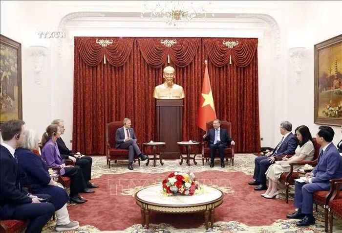 Tổng Bí thư, Chủ tịch nước Tô Lâm tiếp Đại sứ Đan Mạch Nicolai Prytz, tại Hà Nội, chiều 15/6/2026. Ảnh tư liệu: Thống Nhất/TTXVN