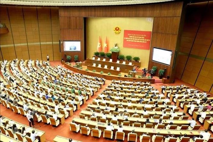 Toàn cảnh hội nghị tại điểm cầu Trung tâm - Phòng họp Diên Hồng, Nhà Quốc hội, Hà Nội. Ảnh: Phương Hoa/TTXVN.