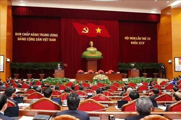 Phiên bế mạc Hội nghị lần thứ tư Ban Chấp hành Trung ương Đảng khóa XIV. Ảnh: Phương Hoa/TTXVN
