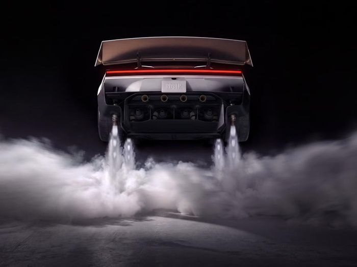 Phiên bản Roadster Rocket thực hiện màn trình diễn bay. Ảnh: Tesla.