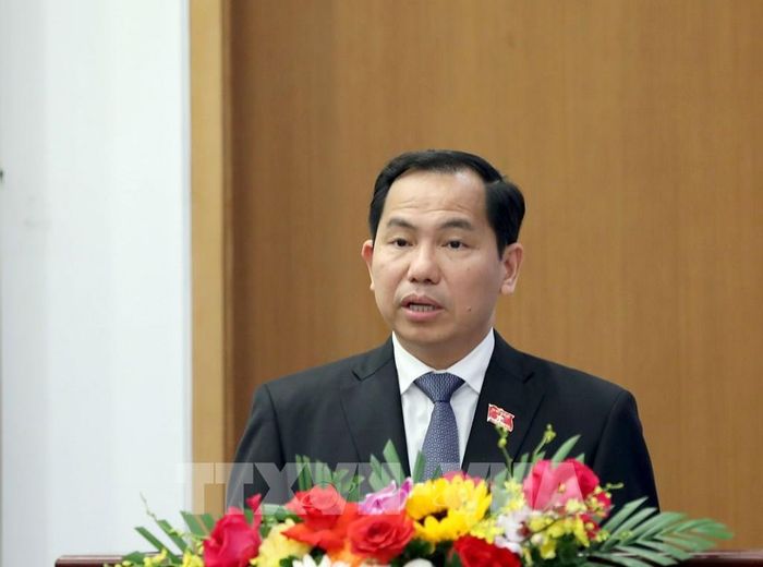Tổng Thư ký, Chủ nhiệm Văn phòng Quốc hội Lê Quang Mạnh phát biểu. Ảnh: Tuấn Anh - TTXVN