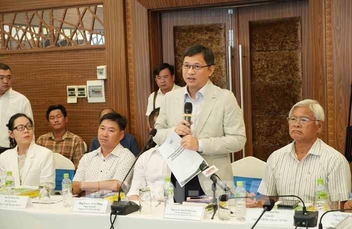 Ông Lâm Nguyễn Hải Long, Chủ tịch điều hành ISC - Trung tâm Ươm tạo công nghệ và đổi mới sáng tạo phát biểu tại hội nghị. Ảnh: Thanh Liêm - TTXVN