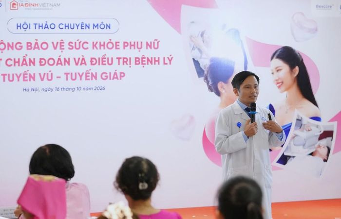 BSCKII Đỗ Đức Linh, Giám đốc Trung tâm Chẩn đoán hình ảnh và Can thiệp, Bệnh viện Đa khoa Hà Nội chia sẻ tại tọa đàm