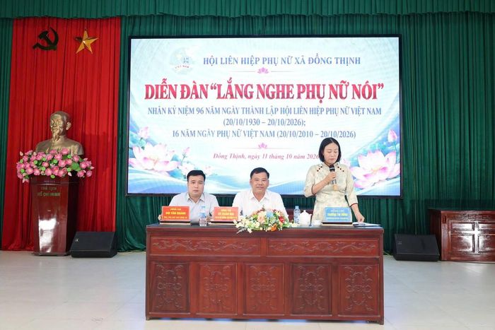 Hội LHPN xã Đồng Thịnh tổ chức diễn đàn "Lắng nghe phụ nữ nói"
