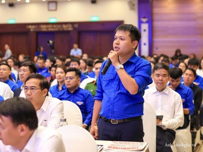 Đại biểu Nguyễn Bá Thái, Giám đốc Công ty Cổ phần Madin Chem (doanh nhân trẻ khởi nghiệp xuất sắc 3 năm liên tiếp). Ảnh: chinhphu.vn/Nhật Bắc
