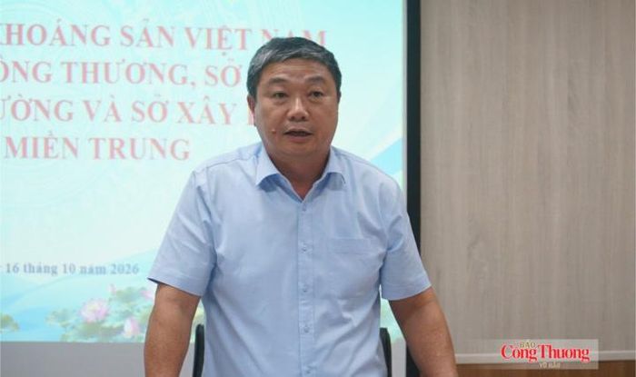 Cục trưởng Cục Địa chất và Khoáng sản Việt Nam Trần Bình Trọng phát biểu kết luận buổi làm việc