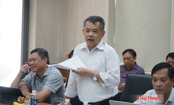 Ông Huỳnh Minh Chương, Phó Giám đốc Sở Công Thương tỉnh Quảng Ngãi phát biểu tại buổi làm việc