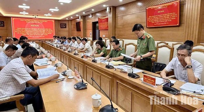 Hội nghị triển khai Quyết định kiểm tra công tác lãnh đạo, chỉ đạo thực hiện Chỉ thị số 26-CT/TU ngày 30/8/2024 của Ban Thường vụ Tỉnh ủy về tăng cường sự lãnh đạo của Đảng trong công tác bảo vệ bí mật Nhà nước đối với Ban Thường vụ Đảng ủy UBND tỉnh. Ảnh: PV