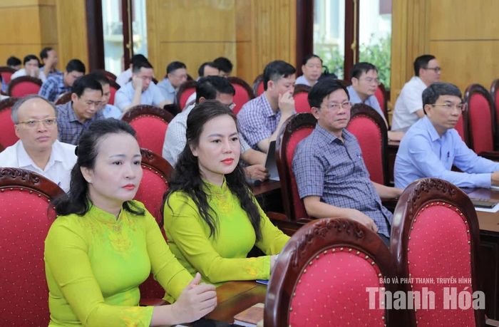 Đại biểu dự tại điểm cầu Tỉnh ủy Thanh Hóa.