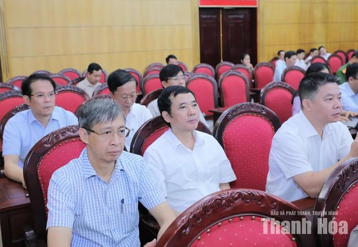 Đại biểu dự tại điểm cầu Tỉnh ủy Thanh Hóa.