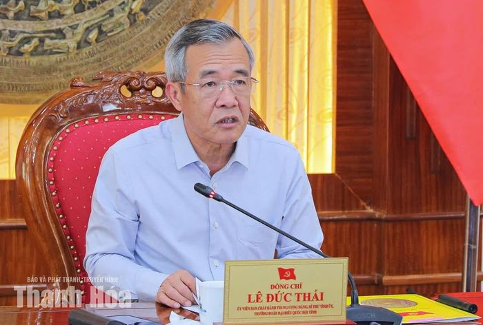 Bí thư Tỉnh ủy Lê Đức Thái phát biểu kết luận hội nghị.