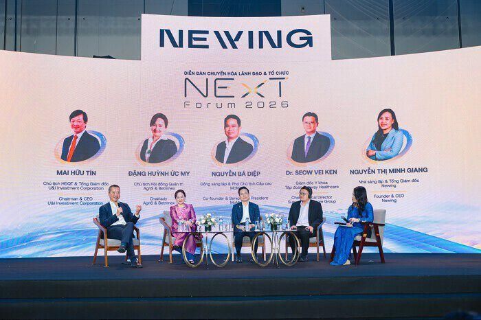 Ông Mai Hữu Tín, Chủ tịch HĐQT kiêm Tổng Giám đốc U&I Investment Corporation, chia sẻ tại toạ đàm thuộcNExT Forum 2026 ngày 15/10. (Ảnh: BTC).