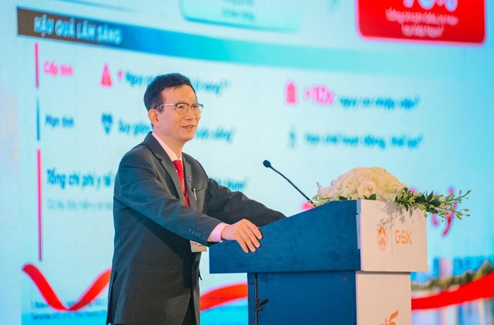 GS.TS.BS Ngô Quý Châu chia sẻ về tầm quan trọng của việc quản lý hen nặng. Ảnh: GSK