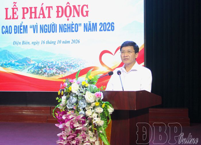 Chủ tịch Ủy ban MTTQ Việt Nam tỉnh Mùa A Vảng kêu gọi tập thể, cá nhân ủng hộ Quỹ Vì người nghèo năm 2026.