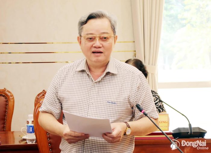 Ủy viên Ban Thường vụ Thành ủy, Trưởng ban Nội chính Thành ủy Nguyễn Minh Hợi chia sẻ tại hội nghị. Ảnh: Hải Quân