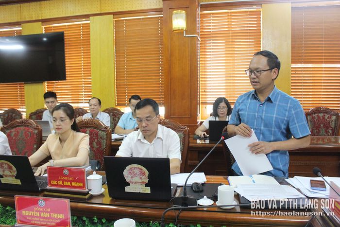 Lãnh đạo Sở Khoa học và Công nghệ phát biểu tại buổi giám sát