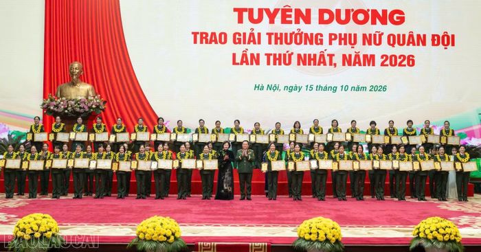 79 tập thể, cá nhân được tuyên dương, trao Giải thưởng Phụ nữ Quân đội lần thứ nhất, năm 2026.