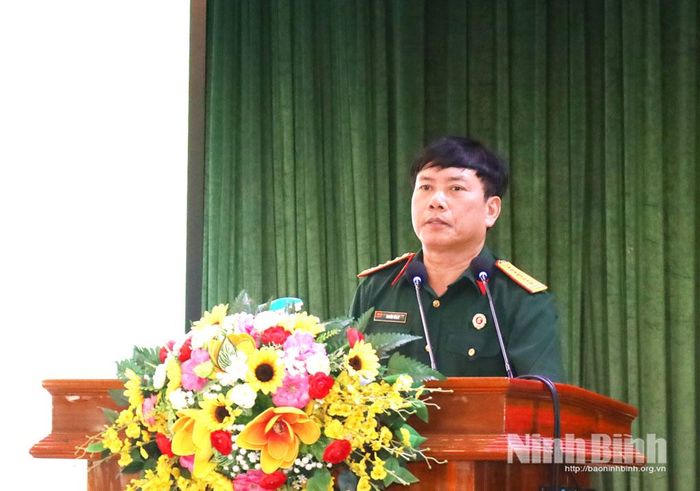 Lãnh đạo Hội CCB tỉnh phát biểu tại hội nghị.