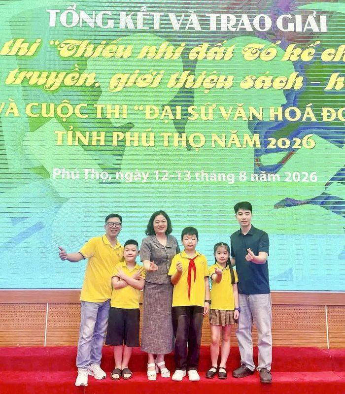 Niềm đam mê đọc sách được chuyển hóa thành những ý tưởng sáng tạo, góp phần giúp Trường Tiểu học Đinh Tiên Hoàng đạt 3 giải thưởng tại Cuộc thi Đại sứ Văn hóa đọc cấp tỉnh tháng 8/2026.