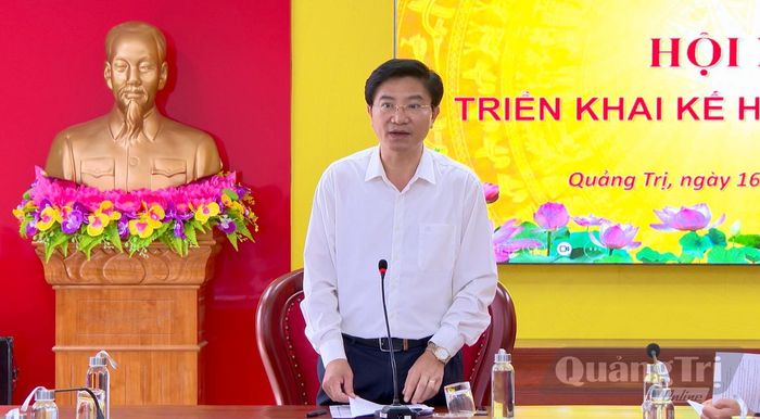Đồng chí Trương An Ninh, Trưởng ban Tuyên giáo Tỉnh ủy, Phó trưởng Ban Tổ chức giải phát biểu kết luận tại hội nghị - Ảnh: H.N