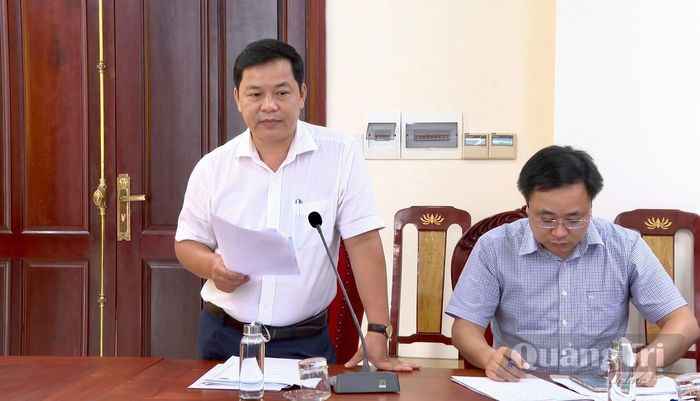 Đồng chí Trần Ngọc Ánh, Phó trưởng Ban Tuyên giáo Tỉnh ủy, Trưởng ban Giám khảo phát biểu tại hội nghị - Ảnh: H.N