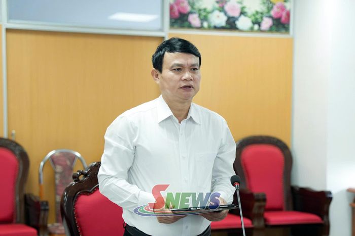 Đồng chí Đặng Ngọc Hậu, Phó Chủ tịch UBND tỉnh phát biểu kết luận cuộc làm việc