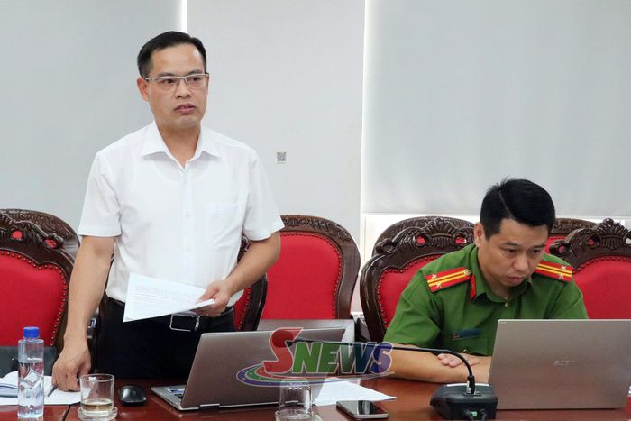 Lãnh đạo Thống kê tỉnh phát biểu tại cuộc làm việc