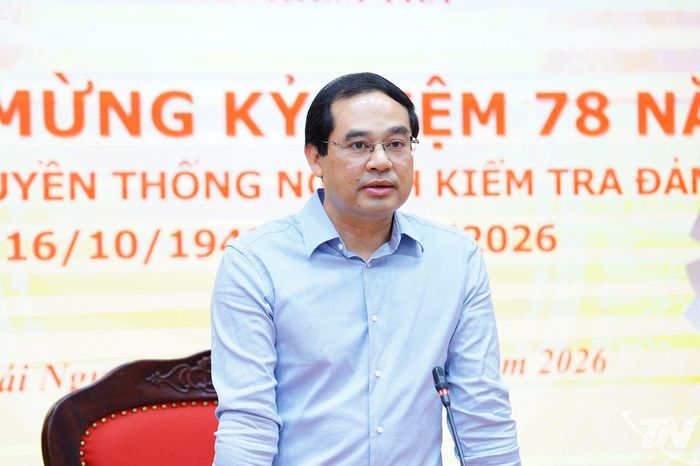 Đồng chí Bí thư Tỉnh ủy Trịnh Xuân Trường phát biểu.
