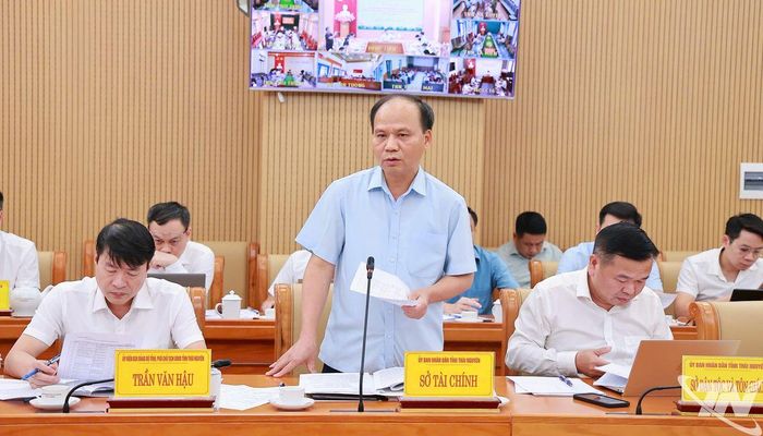 Đại diện lãnh đạo Sở Tài Chính phát biểu tại Hội nghị.