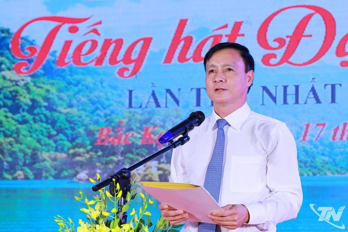 Đồng chí Vũ Duy Hoàng phát biểu khai mạc Liên hoan “Tiếng hát đại đoàn kết” tỉnh Thái Nguyên lần thứ nhất - Khu vực I.