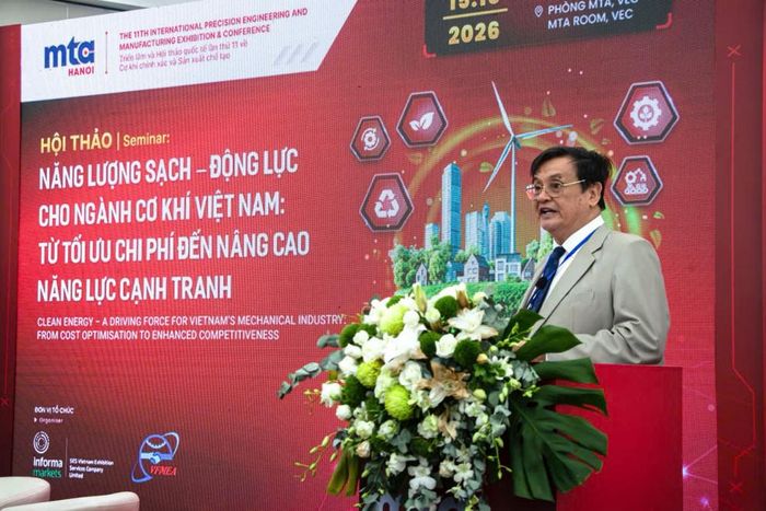 PGS.TS. Nguyễn Ngọc Chương, Chủ tịch Tổng hội Cơ khí Việt Nam, nhấn mạnh vai trò nền tảng của ngành cơ khí trong quá trình công nghiệp hóa, hiện đại hóa đất nước. 
