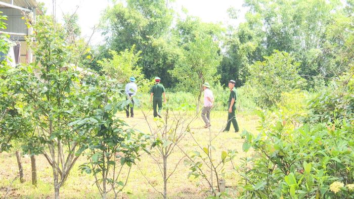Lực lượng chức năng kiểm tra khu vực có tọa độ được cung cấp, phục vụ công tác xác minh thông tin các liệt sĩ hy sinh năm 1968.